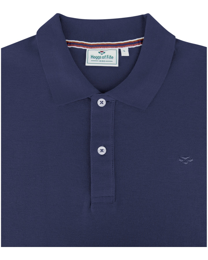 Hoggs Of Fife Largs Pique Polo Shirt Navy