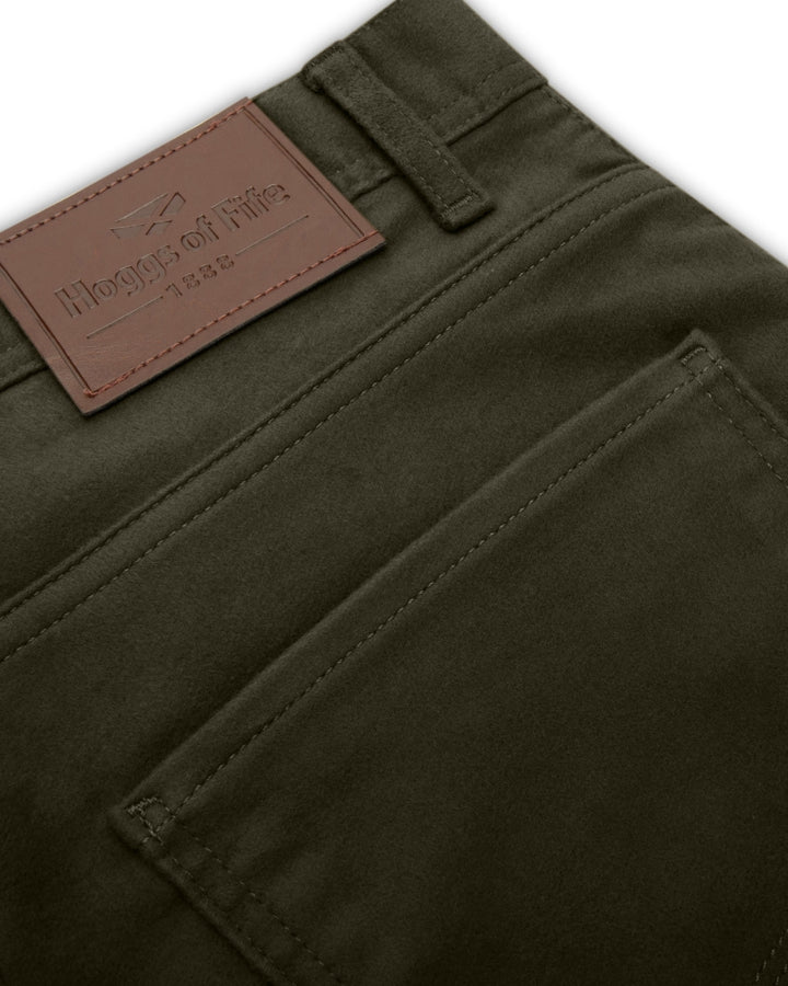 Hoggs Of Fife Carrick Technical Stretch Moleskin Jean Olive