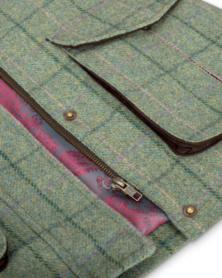 Hoggs Of Fife Roslin Ladies Technical Tweed Field Coat Spring Bracken