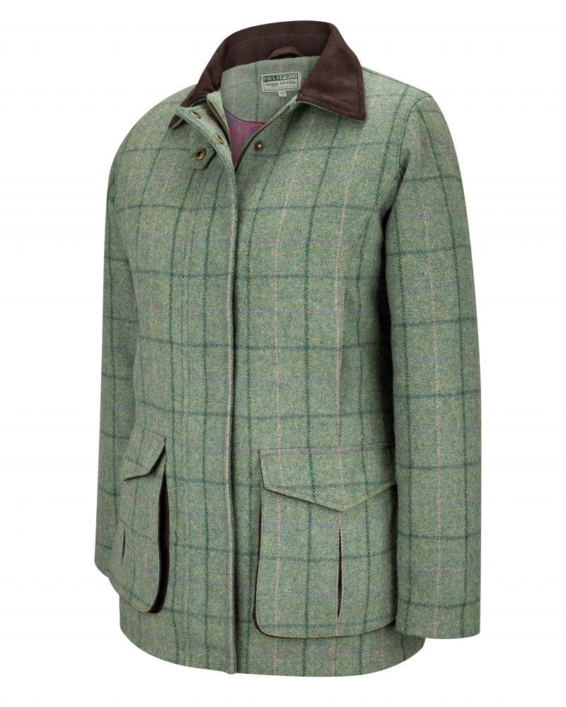 Hoggs Of Fife Roslin Ladies Technical Tweed Field Coat Spring Bracken