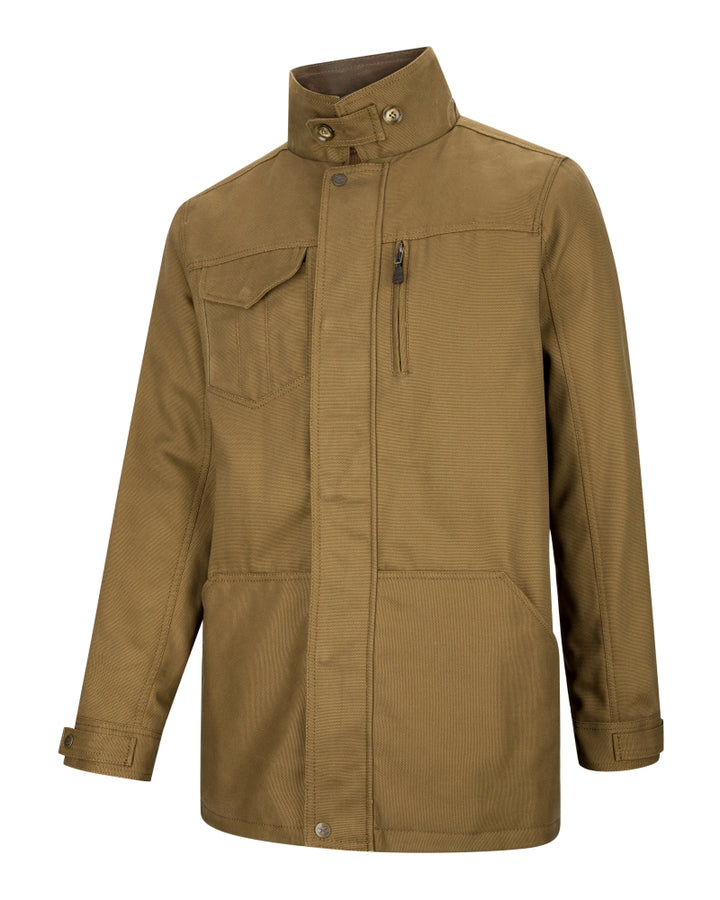 Hoggs Of Fife Stewarton Canvas Coat Camel