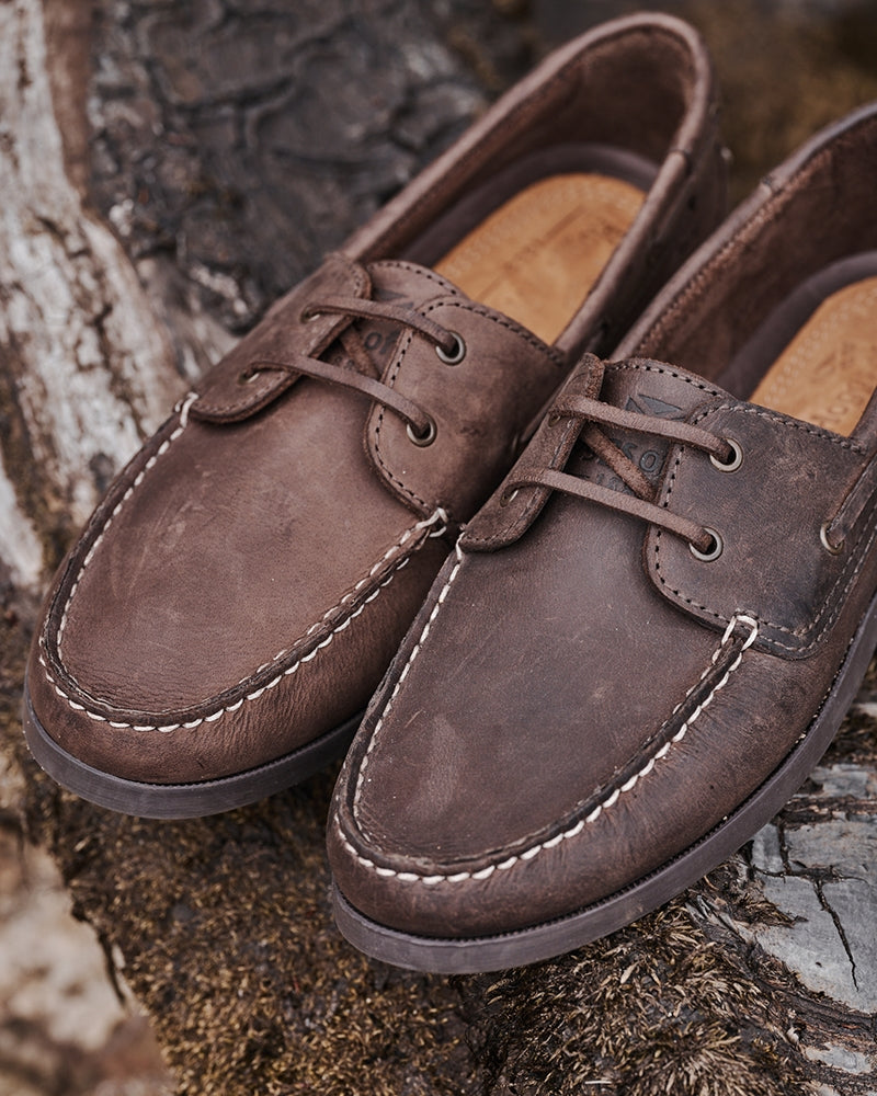 Hoggs Of Fife Mull Deck Shoe Waxy Brown