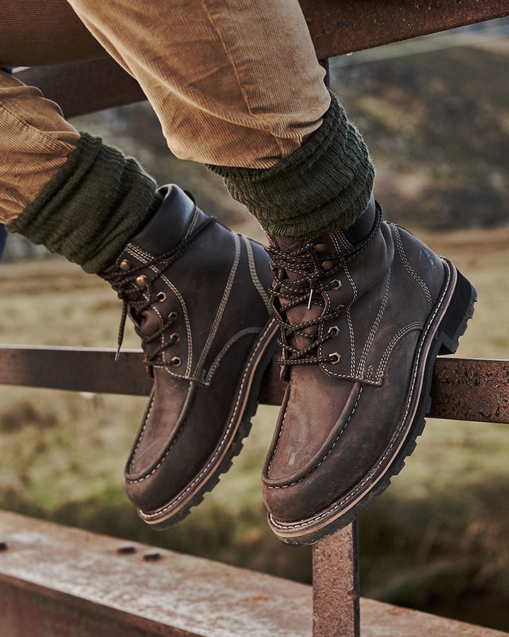 Hoggs Of Fife Selkirk Moc Work Boot Oak Brown