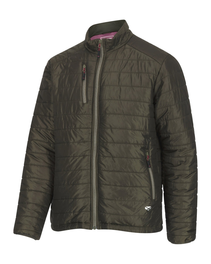 Hoggs Of Fife Kingston Lightweight Quilted Jacket Olive/Merlot