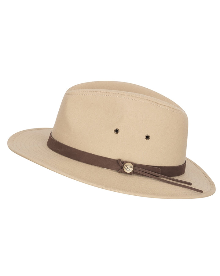 Hoggs Of Fife Panmure Canvas Foldable Hat (with carry bag) Desert Sand