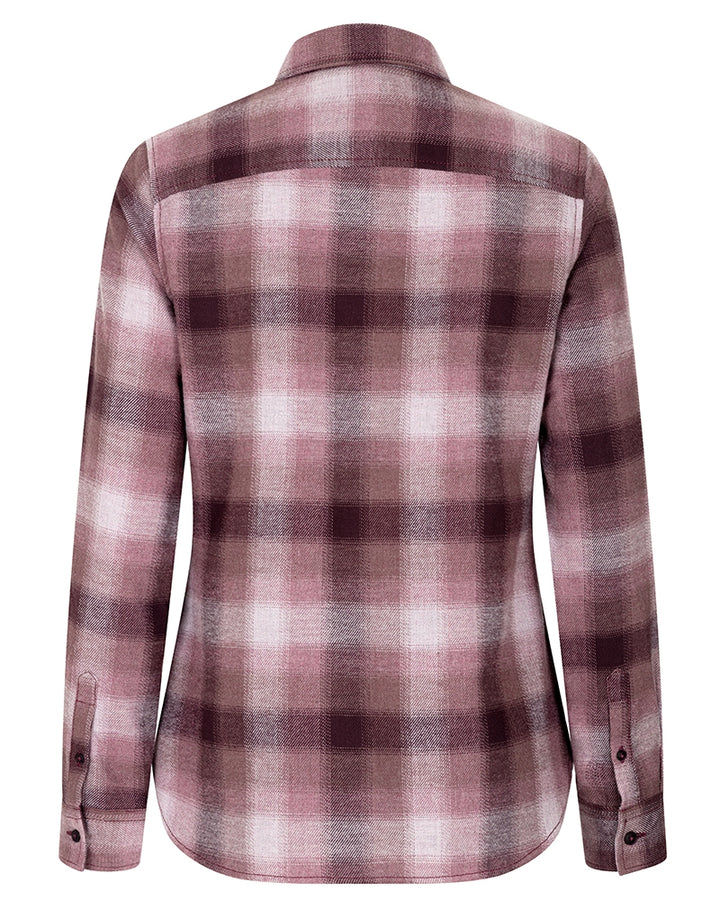 Hoggs Of Fife Isla Flannel Check Shirt Burgundy