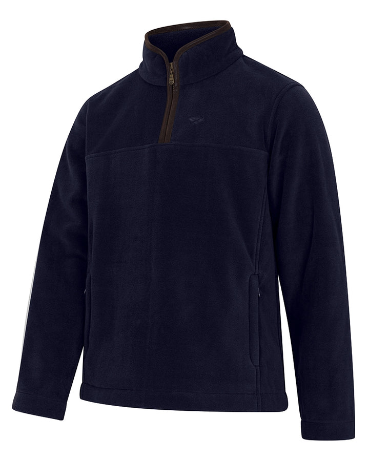 Hoggs Of Fife Stenton 1/4 Zip Fleece Midnight Navy