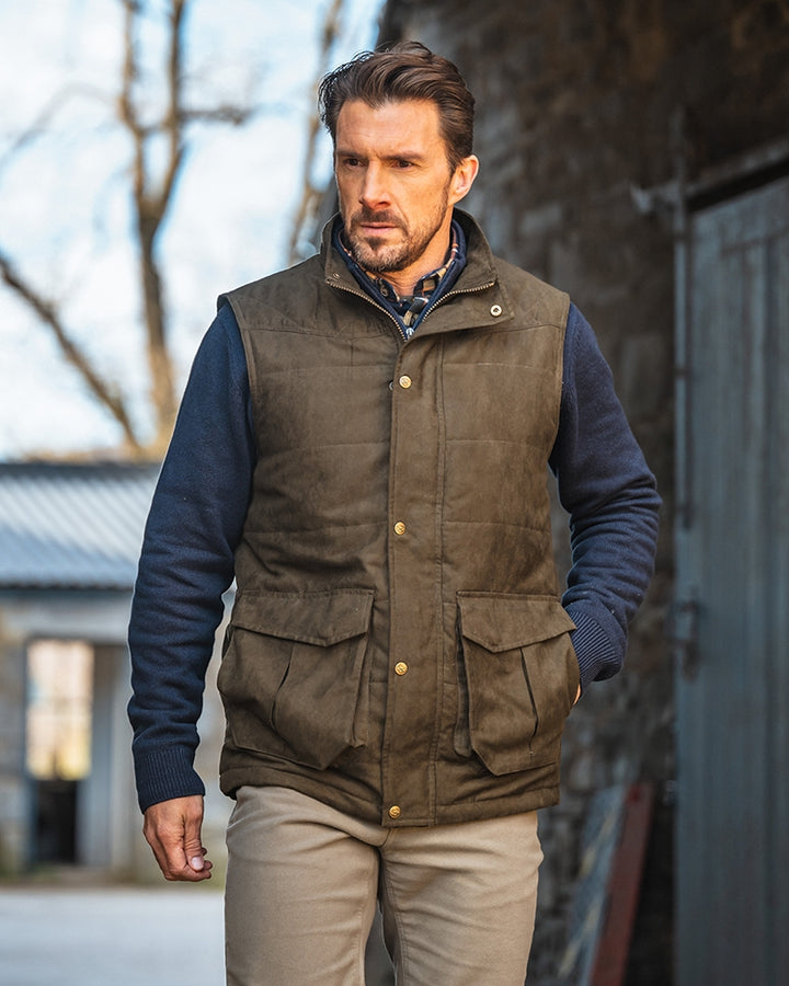 Hoggs Of Fife Glenbervie Quilted Gilet Loden