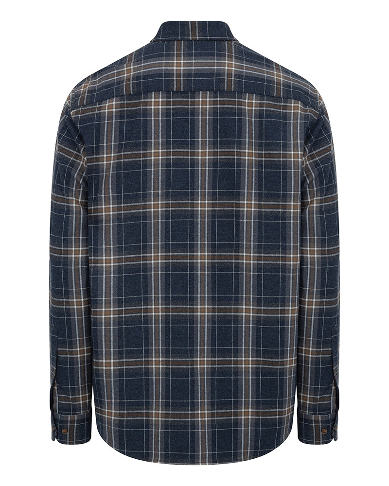 Hoggs Of Fife Pitlessie Button Down Flannel Shirt Blue/Brown/White